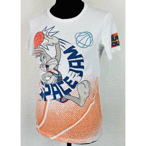 SPACE JAM • White/Multi Bugs Bunny Basketball Short Sleeve Tee - Picture 16 of 16